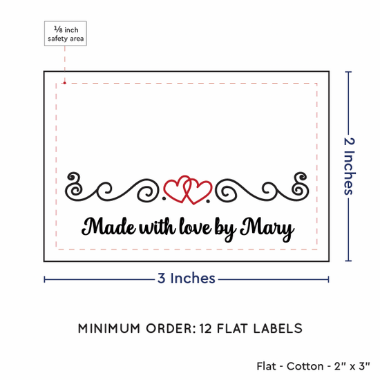 PPLR_HIDDEN_PRODUCT Double Heart Quote (2"x3" Cotton - 12 labels/set)