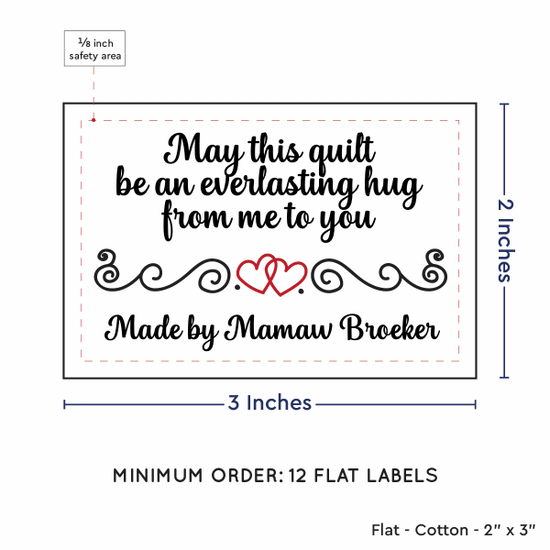 PPLR_HIDDEN_PRODUCT Double Heart Quote (2"x3" Cotton - 12 labels/set)