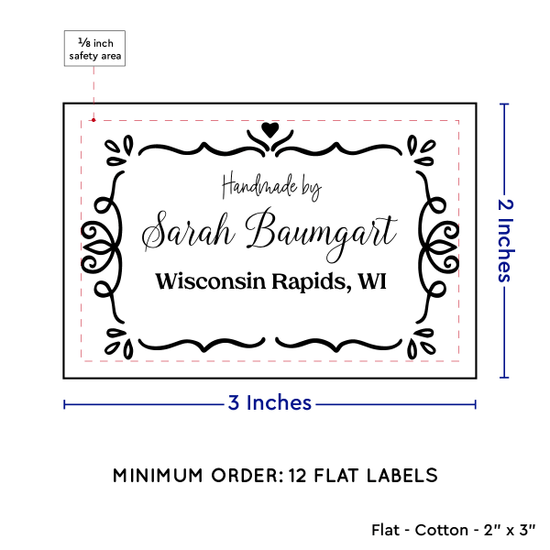PPLR_HIDDEN_PRODUCT Swirl Accent Border (2"x3" Cotton - 12 labels/set)