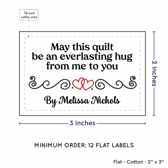 PPLR_HIDDEN_PRODUCT Double Heart Quote (2"x3" Cotton - 12 labels/set)