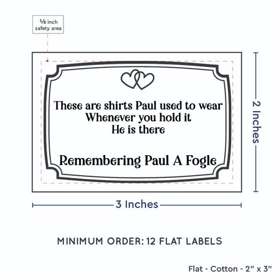 PPLR_HIDDEN_PRODUCT Frame Quote (2"x3" Cotton - 12 labels/set)