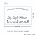 PPLR_HIDDEN_PRODUCT Double heart border with Fill in Blanks (2"x3" Cotton - 12 labels/set)