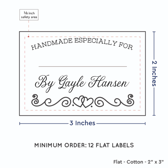 PPLR_HIDDEN_PRODUCT Double heart border with Fill in Blanks (2"x3" Cotton - 12 labels/set)