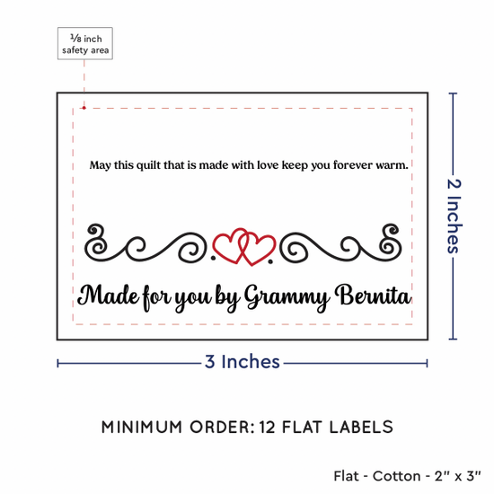 PPLR_HIDDEN_PRODUCT Double Heart Quote (2"x3" Cotton - 12 labels/set)