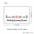 PPLR_HIDDEN_PRODUCT Double Heart Quote (2"x3" Cotton - 12 labels/set)