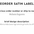 PPLR_HIDDEN_PRODUCT Reorder Previous Label Design - SATIN