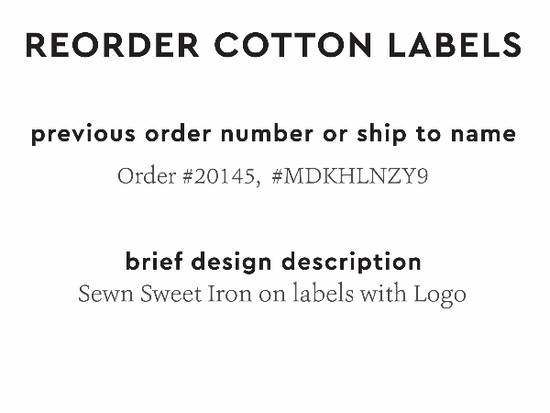 PPLR_HIDDEN_PRODUCT Reorder Previous Label Design - COTTON