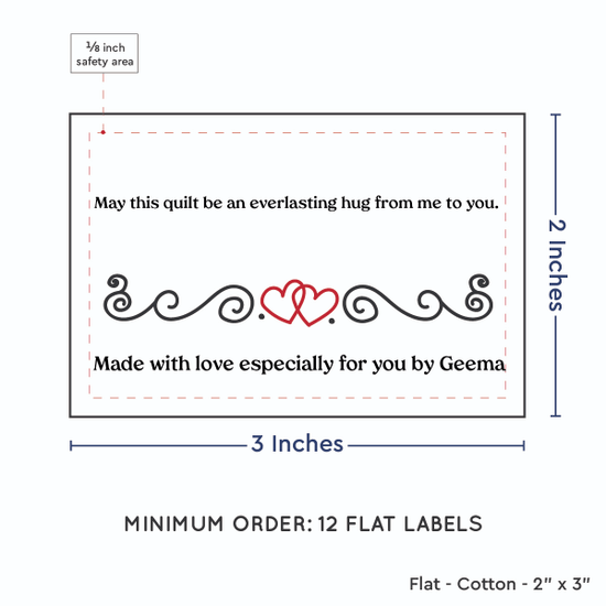 PPLR_HIDDEN_PRODUCT Double Heart Quote (2"x3" Cotton - 12 labels/set)