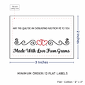 PPLR_HIDDEN_PRODUCT Double Heart Quote (2"x3" Cotton - 12 labels/set)