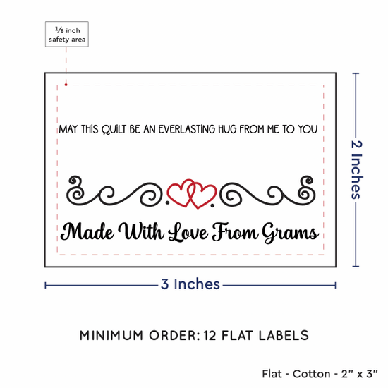 PPLR_HIDDEN_PRODUCT Double Heart Quote (2"x3" Cotton - 12 labels/set)