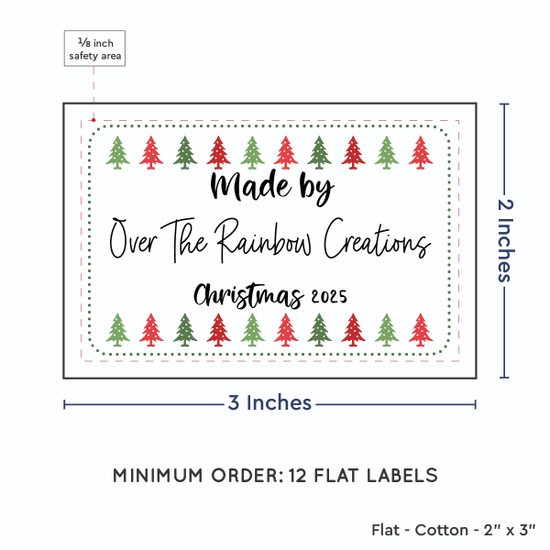 PPLR_HIDDEN_PRODUCT Christmas Trees (2"x3" Cotton - 12 labels/set)