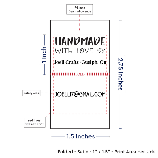 PPLR_HIDDEN_PRODUCT Modern Text Satin Tags - 1.5" Ribbon