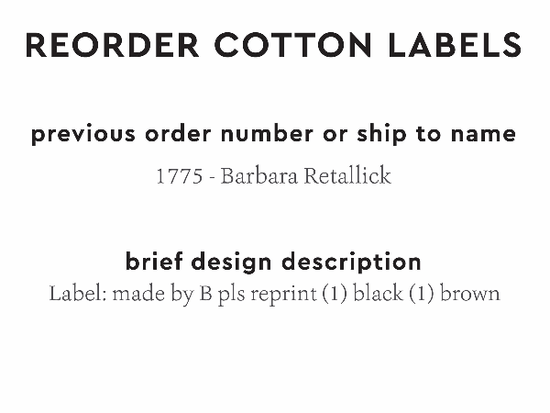 PPLR_HIDDEN_PRODUCT Reorder Previous Label Design - COTTON
