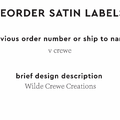 PPLR_HIDDEN_PRODUCT Reorder Previous Label Design - SATIN