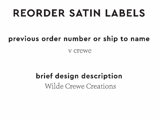 PPLR_HIDDEN_PRODUCT Reorder Previous Label Design - SATIN
