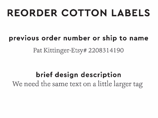 PPLR_HIDDEN_PRODUCT Reorder Previous Label Design - COTTON