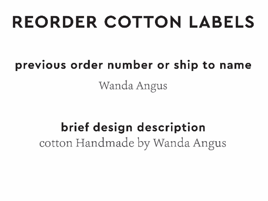 PPLR_HIDDEN_PRODUCT Reorder Previous Label Design - COTTON