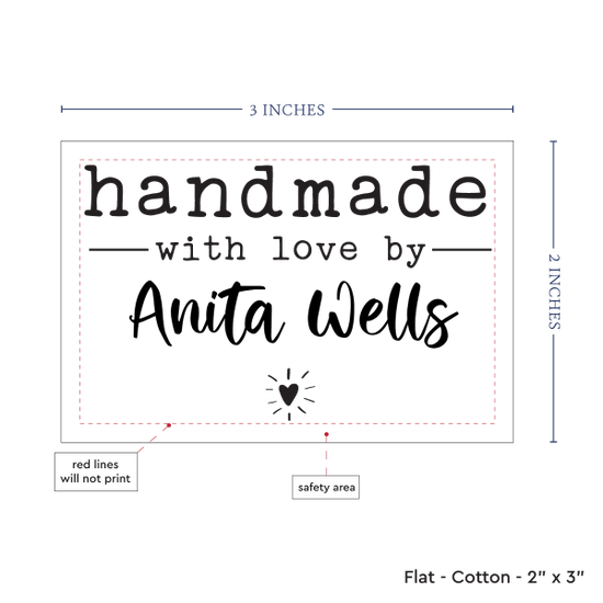 PPLR_HIDDEN_PRODUCT Modern Blanket Label with Heart - Cotton