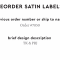PPLR_HIDDEN_PRODUCT Reorder Previous Label Design - SATIN