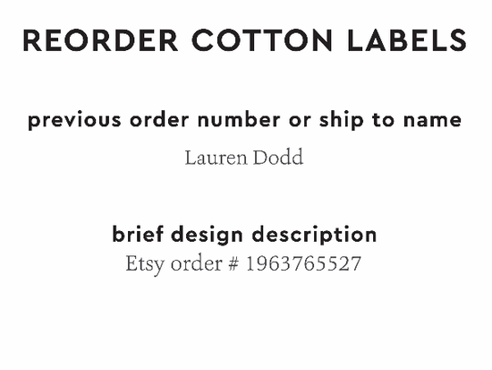 PPLR_HIDDEN_PRODUCT Reorder Previous Label Design - COTTON
