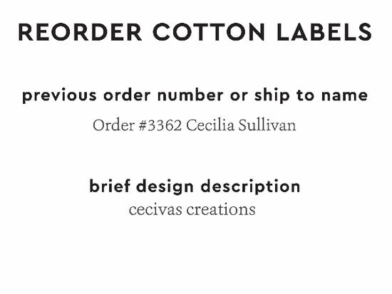 PPLR_HIDDEN_PRODUCT Reorder Previous Label Design - COTTON