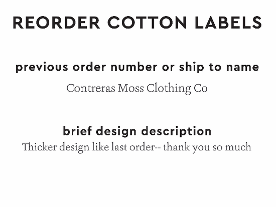 PPLR_HIDDEN_PRODUCT Reorder Previous Label Design - COTTON