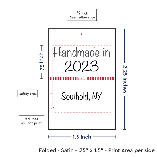 PPLR_HIDDEN_PRODUCT Medium Satin Tags - Text Only, 1.5" Ribbon