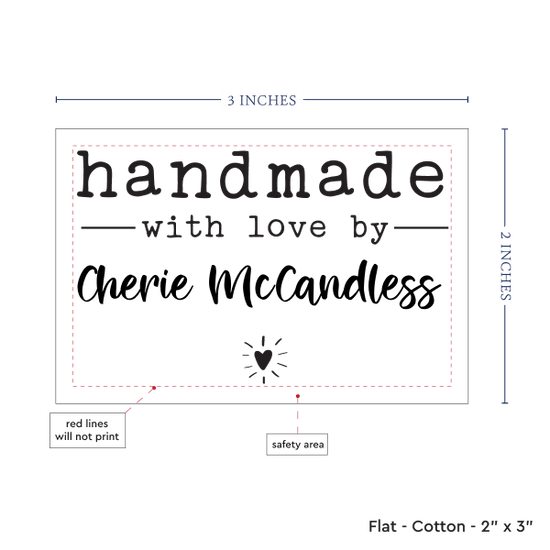 PPLR_HIDDEN_PRODUCT Modern Blanket Label with Heart - Cotton