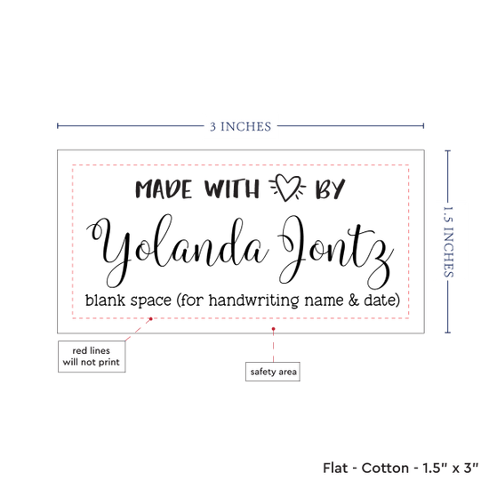 PPLR_HIDDEN_PRODUCT Large Modern Made with Love - Cotton