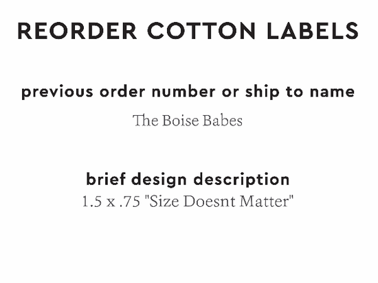 PPLR_HIDDEN_PRODUCT Reorder Previous Label Design - COTTON