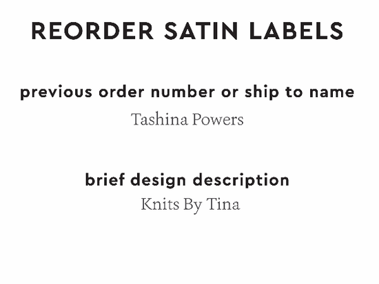 PPLR_HIDDEN_PRODUCT Reorder Previous Label Design - SATIN