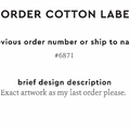 PPLR_HIDDEN_PRODUCT Reorder Previous Label Design - COTTON