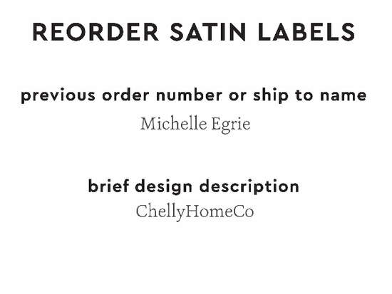 PPLR_HIDDEN_PRODUCT Reorder Previous Label Design - SATIN