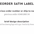 PPLR_HIDDEN_PRODUCT Reorder Previous Label Design - SATIN