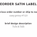 PPLR_HIDDEN_PRODUCT Reorder Previous Label Design - SATIN