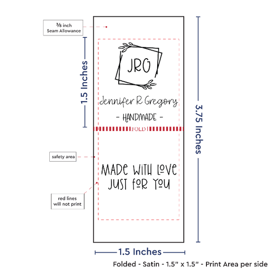 PPLR_HIDDEN_PRODUCT Monogram Satin Labels (1.5" wide - Satin)