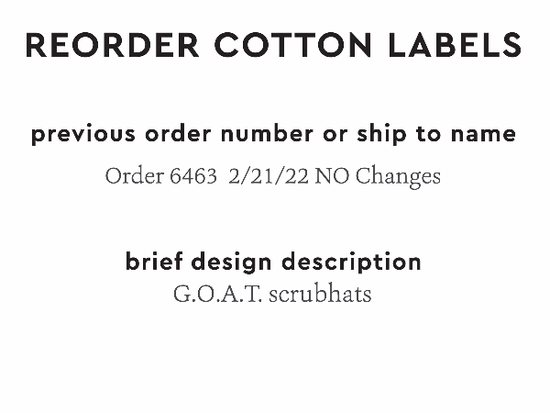 PPLR_HIDDEN_PRODUCT Reorder Previous Label Design - COTTON