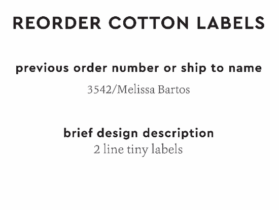 PPLR_HIDDEN_PRODUCT Reorder Previous Label Design - COTTON