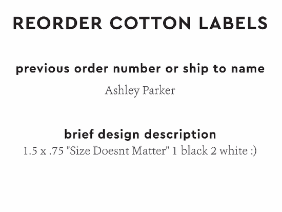 PPLR_HIDDEN_PRODUCT Reorder Previous Label Design - COTTON