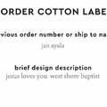 PPLR_HIDDEN_PRODUCT Reorder Previous Label Design - COTTON