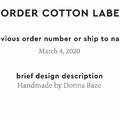 PPLR_HIDDEN_PRODUCT Reorder Previous Label Design - COTTON