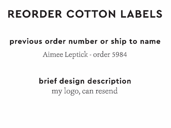 PPLR_HIDDEN_PRODUCT Reorder Previous Label Design - COTTON