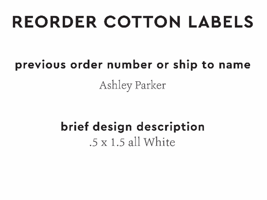 PPLR_HIDDEN_PRODUCT Reorder Previous Label Design - COTTON