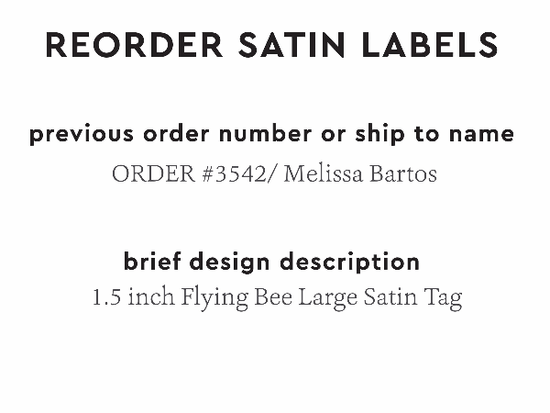 PPLR_HIDDEN_PRODUCT Reorder Previous Label Design - SATIN