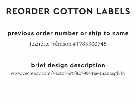 PPLR_HIDDEN_PRODUCT Reorder Previous Label Design - COTTON