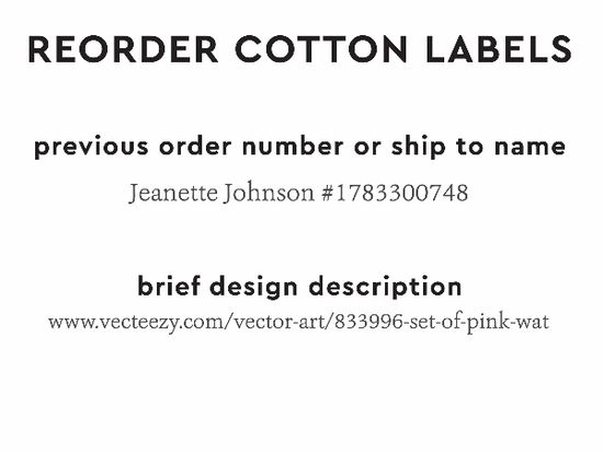 PPLR_HIDDEN_PRODUCT Reorder Previous Label Design - COTTON
