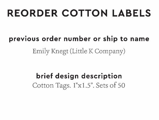 PPLR_HIDDEN_PRODUCT Reorder Previous Label Design - COTTON