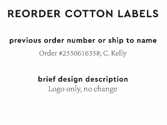 PPLR_HIDDEN_PRODUCT Reorder Previous Label Design - COTTON