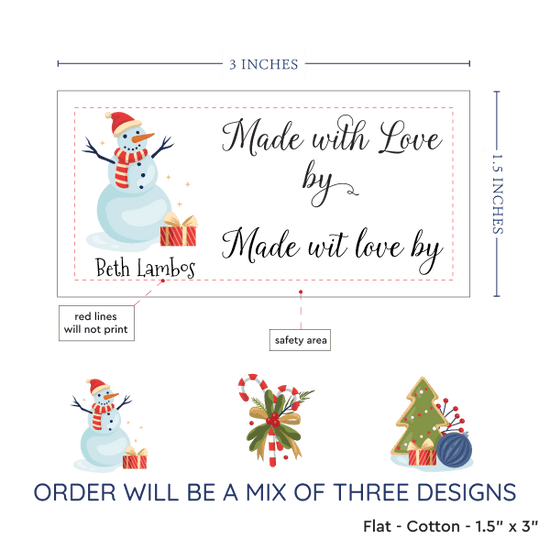 PPLR_HIDDEN_PRODUCT Christmas Sampler Large (1.5"x3"-Cotton)