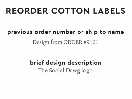 PPLR_HIDDEN_PRODUCT Reorder Previous Label Design - COTTON